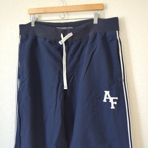 Vintage Abercrombie & Fitch 90s Y2K Track Pants Nsync Boy Band Nylon Swish Large - Picture 3 of 8